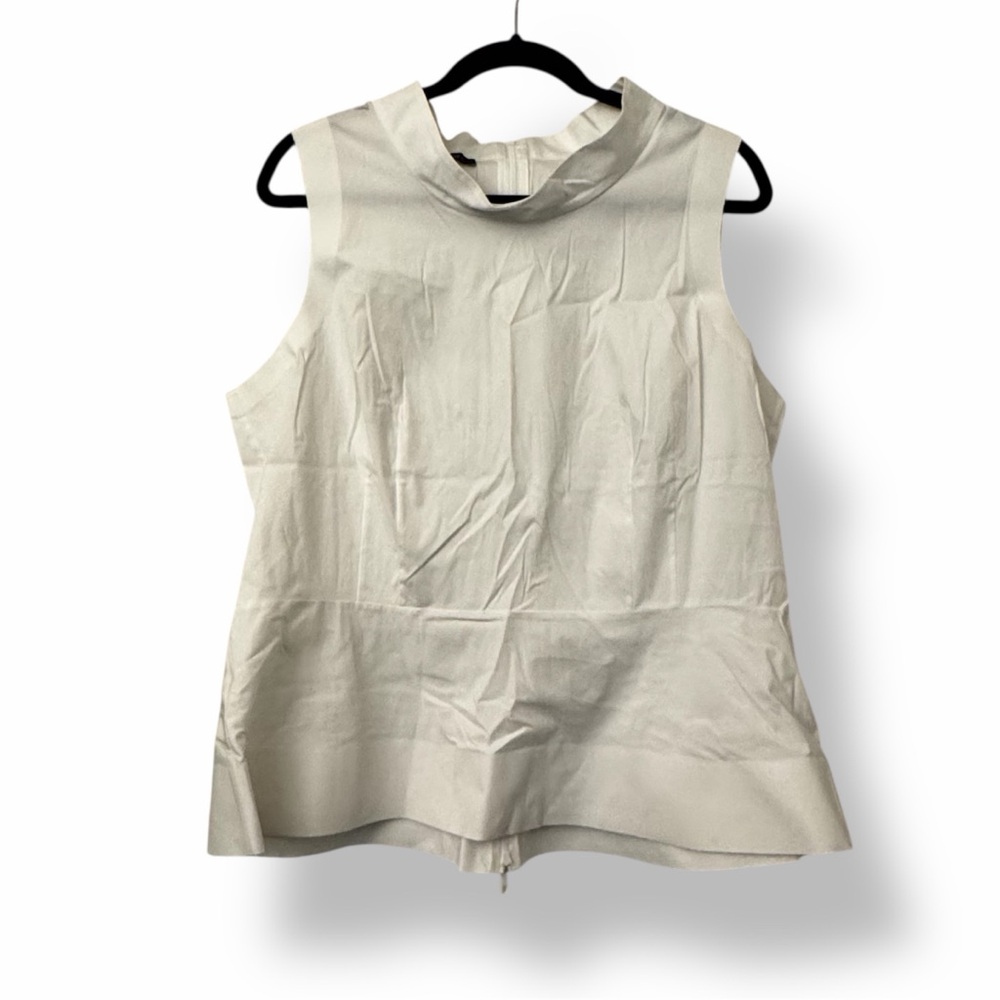Lafayette 148 Sleeveless Blouse White